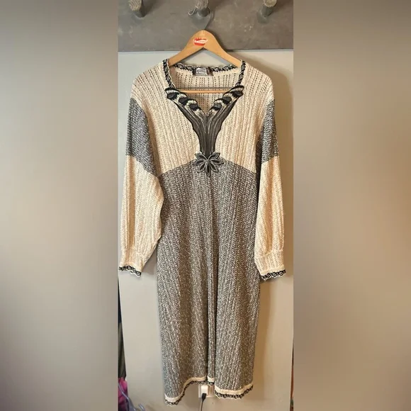 Vintage 70s Dress / tricots de Paris - Picture 4 of 16